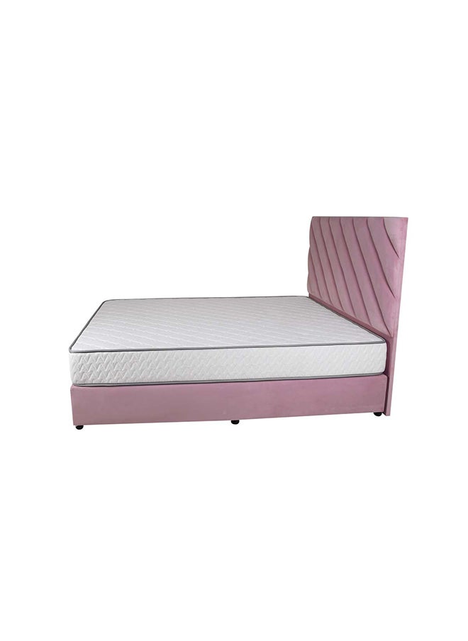 Bed and Mattress Zone Eleganza Upholstered Bed 200x180 King Size Pink Color  - Image 4