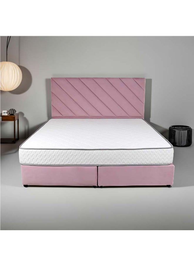 Bed and Mattress Zone Eleganza Upholstered Bed 200x180 King Size Pink Color  - Image 5