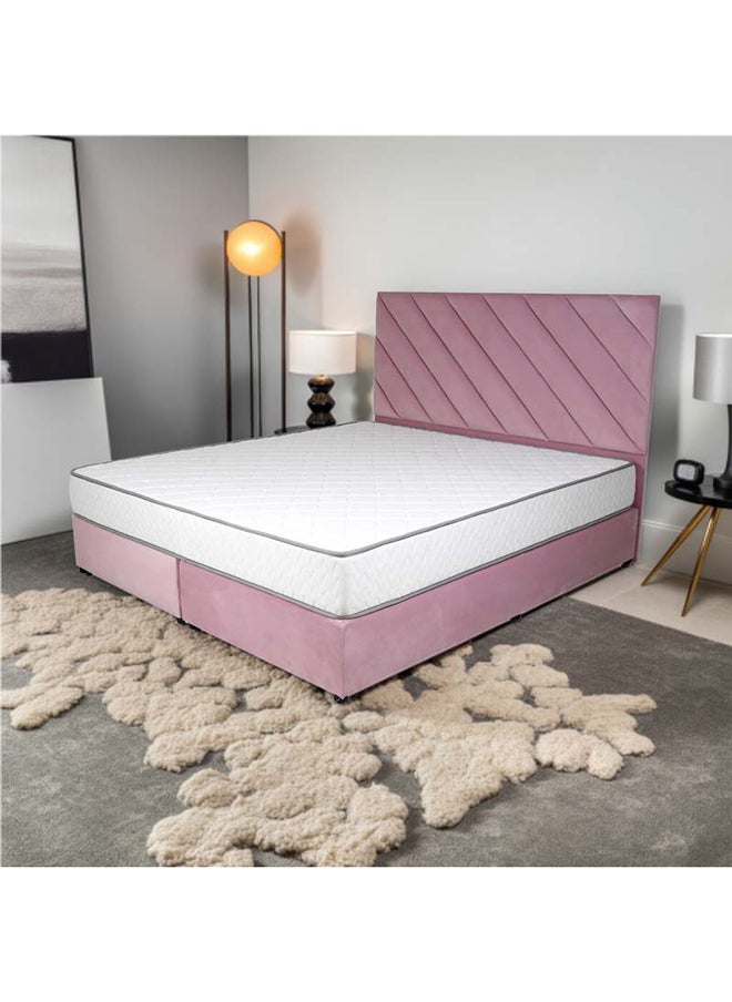 Bed and Mattress Zone Eleganza Upholstered Bed 200x180 King Size Pink Color  - Image 1
