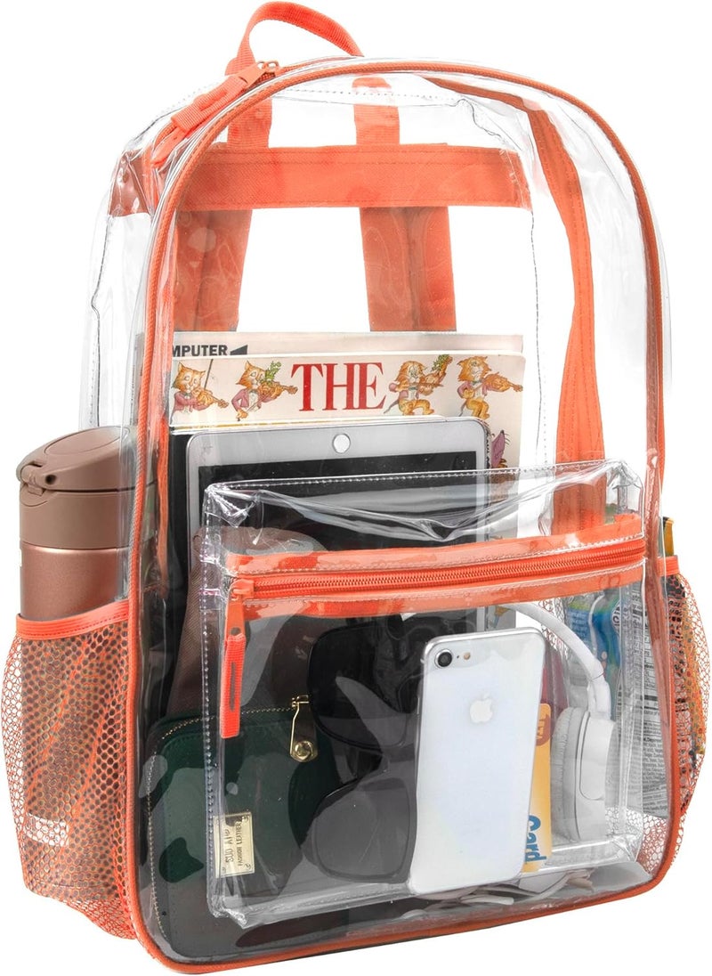 Trailmaker Clear Backpack Heavy Duty with Padded Straps, Side Pockets for Kids, Boys, Girls, School, Stadium Approved Events - Image 4