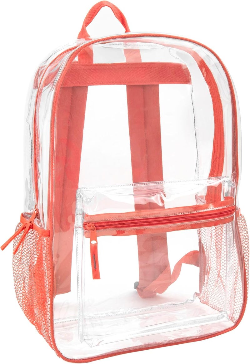 Trailmaker Clear Backpack Heavy Duty with Padded Straps, Side Pockets for Kids, Boys, Girls, School, Stadium Approved Events - Image 1
