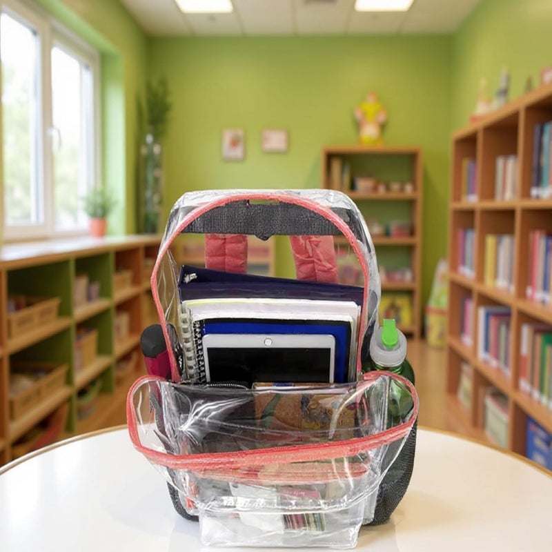 Trailmaker Clear Backpack Heavy Duty with Padded Straps, Side Pockets for Kids, Boys, Girls, School, Stadium Approved Events - Image 3