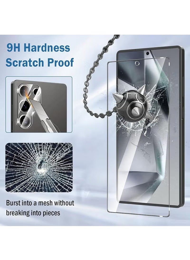 MIGOFAST 2Pcs Samsung Galaxy S25 Ultra Screen Protector HD Clear Protective for S25 Ultra 3D Curved Upgrade Easy Installation Shockproof Durable Bubble Free Accessory - Image 2