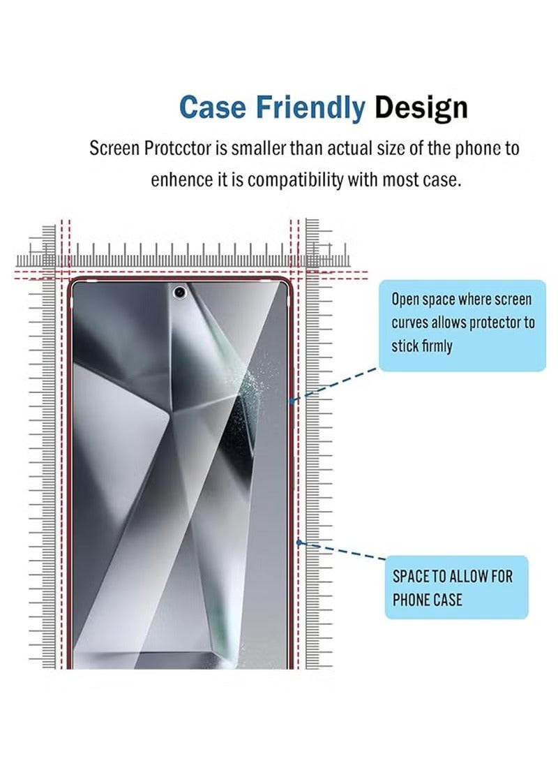 MIGOFAST 2Pcs Samsung Galaxy S25 Ultra Screen Protector HD Clear Protective for S25 Ultra 3D Curved Upgrade Easy Installation Shockproof Durable Bubble Free Accessory - Image 3