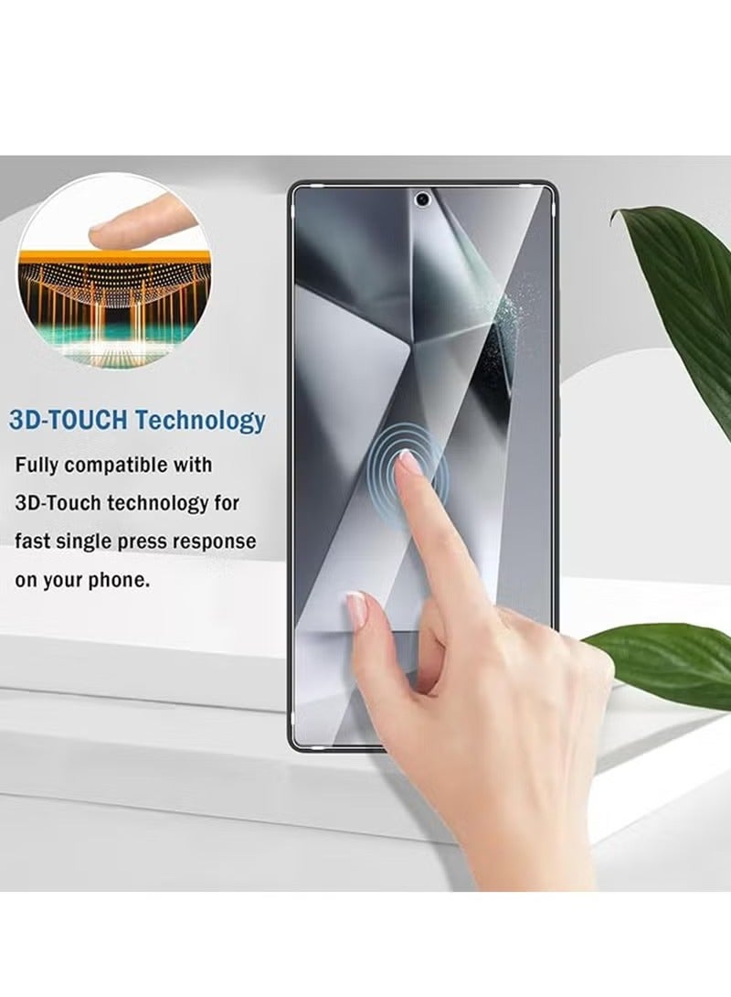 MIGOFAST 2Pcs Samsung Galaxy S25 Ultra Screen Protector HD Clear Protective for S25 Ultra 3D Curved Upgrade Easy Installation Shockproof Durable Bubble Free Accessory - Image 4