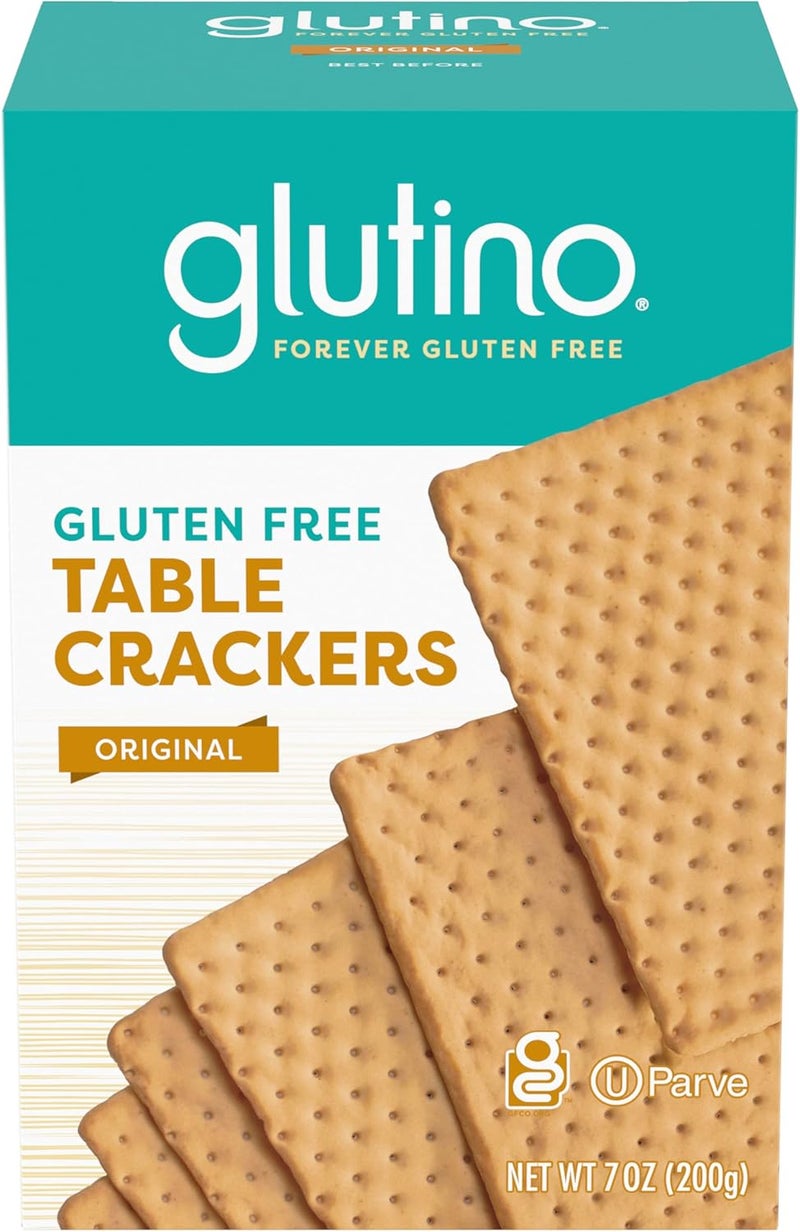 Glutino Gluten Free Table Crackers, Premium Squares, Original, 7 oz - Image 1
