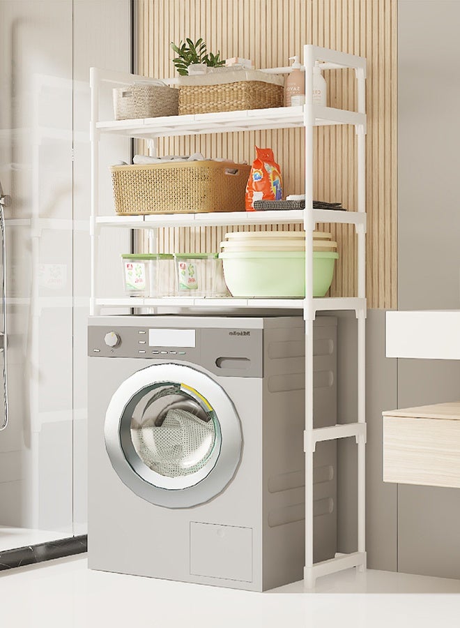 DUNISO Over the Washing Machine Storage Rack, 3-Tiers Drum Washer Dryer Stand Shelves, Space Saving Bathroom Balcony Organizer Rack,Large Capacity Laundry Shelf for Home, HotelDuniso - Image 4