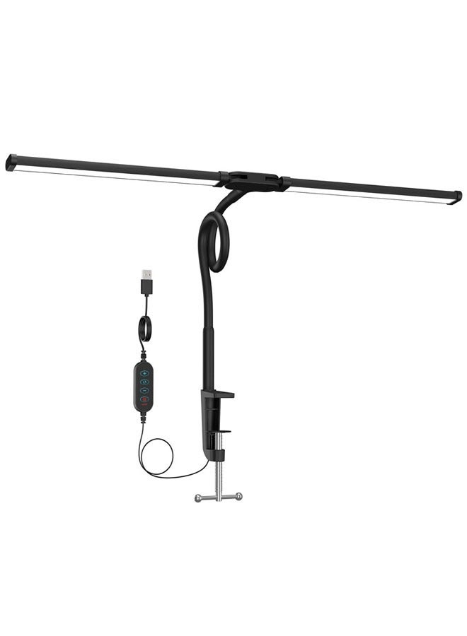 إن كي أكس مصباح LED مكتبي عبر الحدود | مصباح بمشبك مزدوج الرأس مع أنبوب مرن للطلاب - حماية للعين أثناء القراءة - Image 1