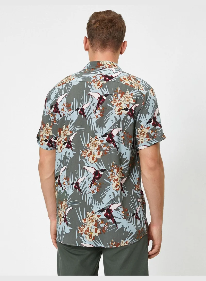 KOTON Printed Short Sleeve Shirt
