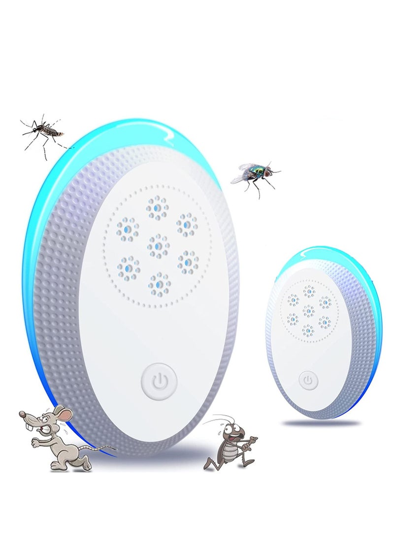 KASTWAVE - Ultrasonic Pest Repeller, Electronic Insect Repellent Mouse Traps for Indoors Mosquito Spider Plugin, Efficient Repelling Rat, Mosquitoes Cockroach Bed Bug Fleas 2 Packs - Image 1
