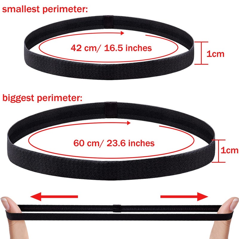 Duufin 28 Pieces Elastic Headbands Non Slip Colorful Sports Headband Thin Workout Grip Elastic Sport Headbands for Women, Men and Girls, 14 Colors - Image 2