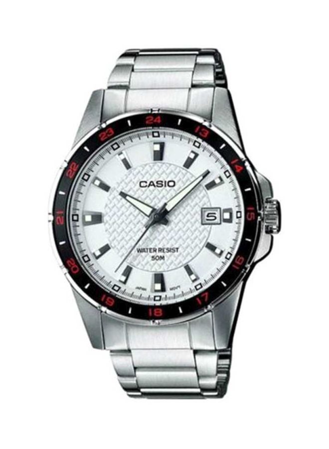 CASIO Men Stainless Steel Analog Watch MTP-1290D-7AVDF - 42 mm - Silver - Image 1
