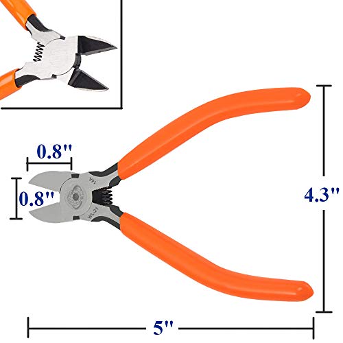 Miular 5 inch Side Cutter Professional Diagonal Cutting Pliers, Wire Cutters - Image 4