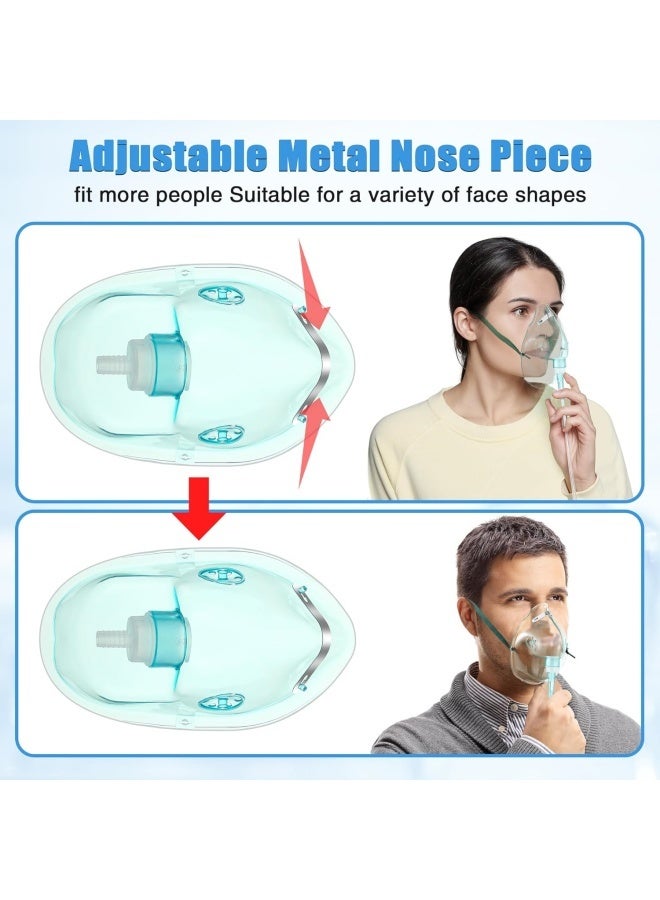 2PCS  Oxygen Mask with 6.6 Ft Tubing and Adjustable Elastic Strap, Adult Oxygen Mask with Tubing, Breathing Masks for Face Adult - Image 5