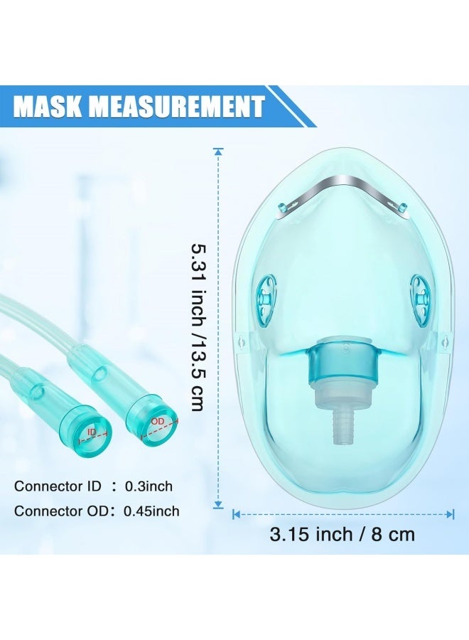 2PCS  Oxygen Mask with 6.6 Ft Tubing and Adjustable Elastic Strap, Adult Oxygen Mask with Tubing, Breathing Masks for Face Adult - Image 2