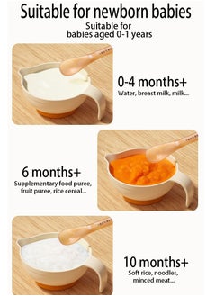 HaveDream Children's Silicone Tableware Set - 4 Pieces - PP Food Bowl + Rice Paste Spoon + Scraper Spoon + Bite  - Image 3