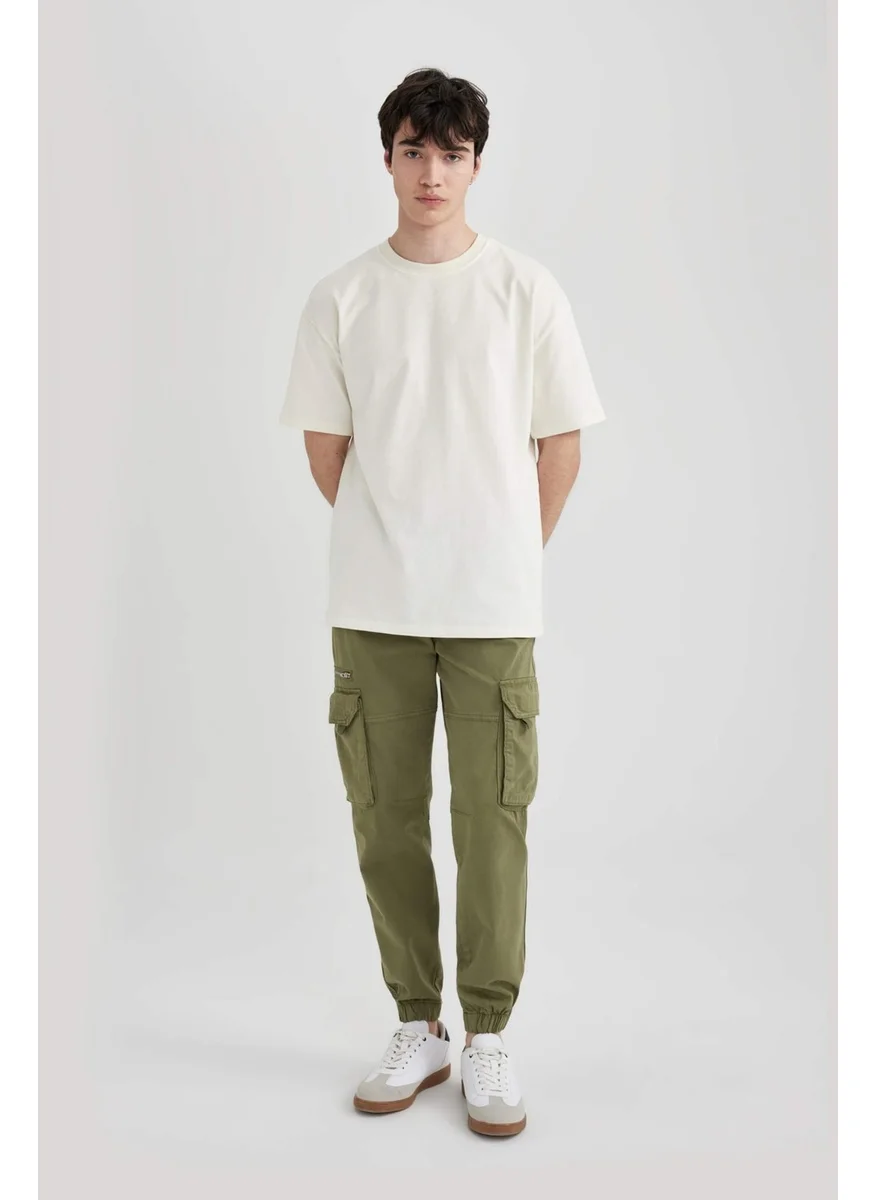 DeFacto Boxy Fit Crew Neck Short Sleeve Basic Plain T-Shirt C5277AX24SP