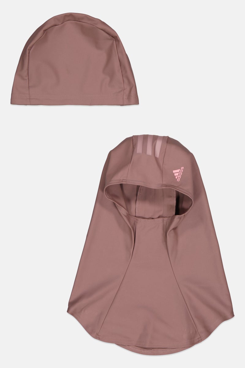 Adidas Women 2 Pieces Brand Logo Swim Hijab, Mauve - Image 1