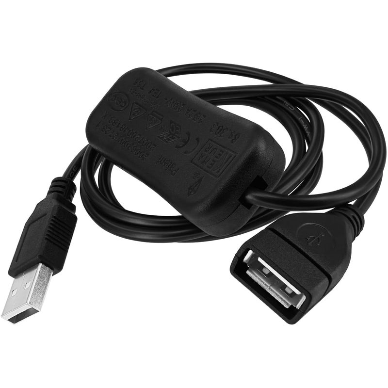 كابل USB مع مفتاح، مجموعة 2 قطعة 1 متر/3 أقدام كابل تمديد ذكر إلى أنثى مع مفتاح هزاز مدمج لتشغيل/إيقاف لجهاز تسجيل القيادة، مصباح مكتب LED، مروحة USB، شريط LED (مجموعة 2 قطعة 3 أقدام) - Image 3