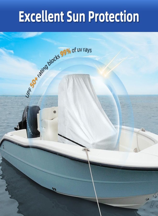 zenicham Center Console Boat Cover UPF 50+, Silver(Large Size up to 30"L 40"W 44"H) - Image 1