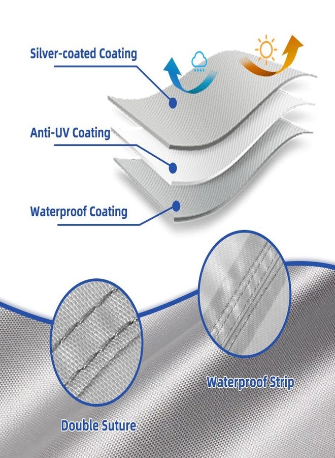 zenicham Center Console Boat Cover UPF 50+, Silver(Large Size up to 30"L 40"W 44"H) - Image 2