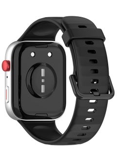 Generic Strap Compatible with Huawei Watch Fit 3 Strap for Women Men Adjustable Replacement Wristband Silicone Sport Watch Band for Huawei Watch Fit 3 (Black)  - Image 2