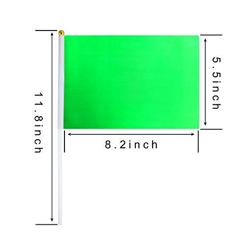 Consummate 25 Pack Solid Green Flag Small Mini Plain Green DIY Flags On StickParty Decorations for ParadesGrand OpeningKids BirthdayParty Events Celebration - Image 5