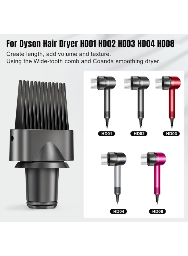 Wide Tooth Comb Attachment For Dyson Supersonic Hair Dryer HD01 HD02 HD03 HD04 HD08 - Image 2