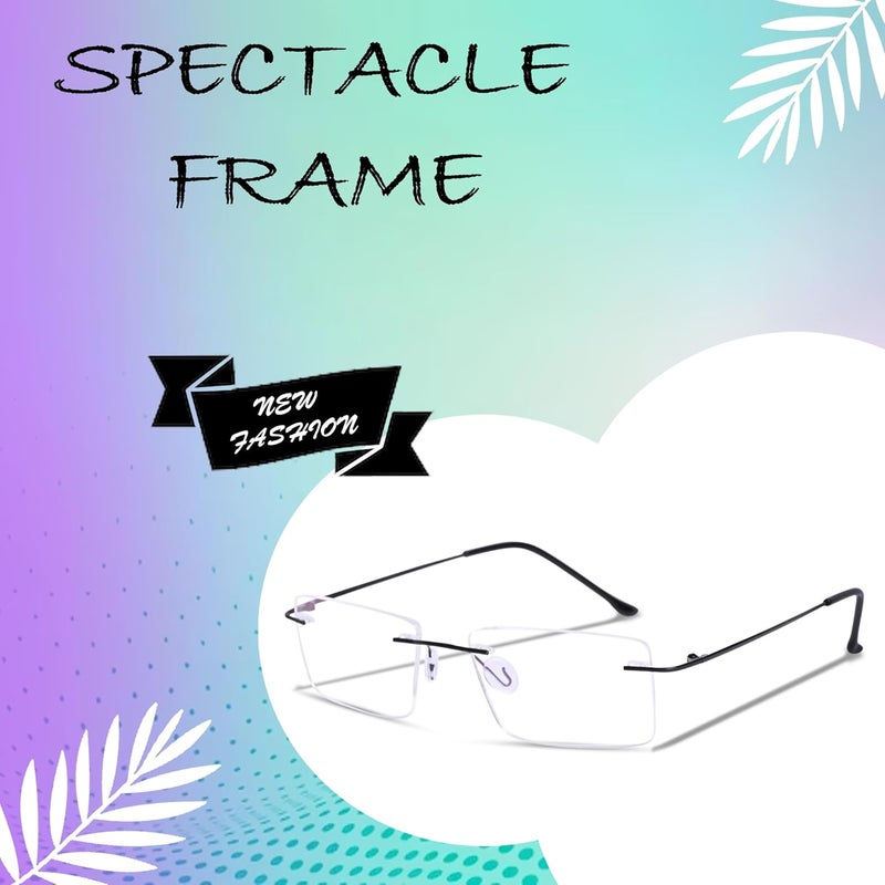 Redex Titanium Glasses Frame, Rimless Frameless Optical Eyewear Eyeglasses for Men and Women - Image 4