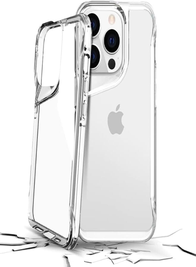 Next Next Store Phone Case Clear Dual Layer Phone Case Compatible with iPhone 14 Pro Max, Strong Rubber Frame Shock and Scratch Resistant (Clear)
