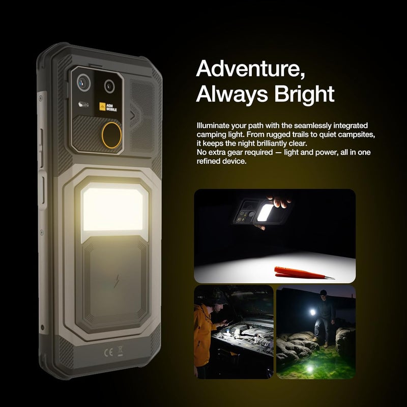 AGM G3 Military Rugged Tough Phone, SIM Free Unlocked 5G Dual SIM Smartphone Android 15, 6.72 Inch 120Hz FHD Display, 10000mAh Triple Charging, Camping Light, 12GB RAM 512GB - Image 5