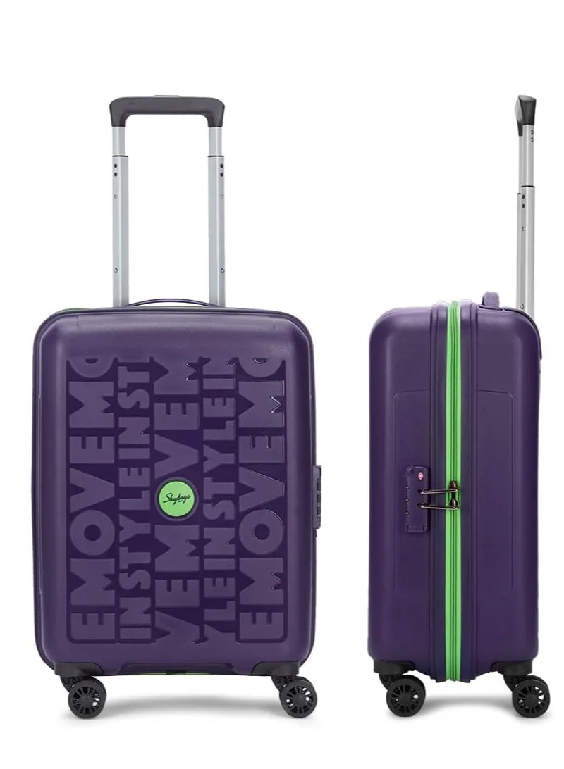 Skybags Play Set of 3 Polypropylene(PP), 4 Spinner Double Wheel Trolley Bags for Travel, Hard Case Lightweight Bag with TSA Lock, Tough Suitcase for Travel (Large-28, Medium-24, Cabin-20 Inch), Purple