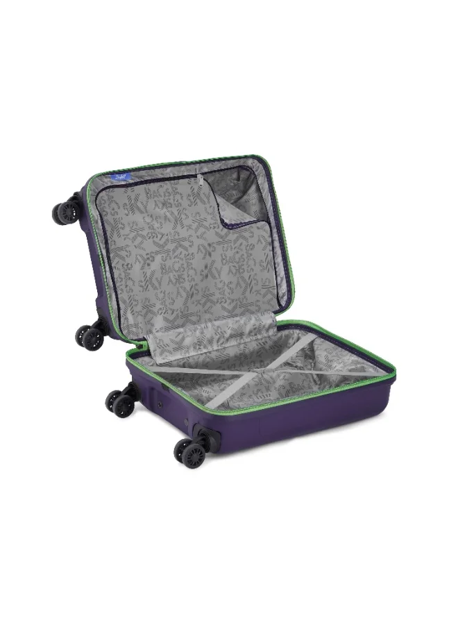 Skybags Play Set of 3 Polypropylene(PP), 4 Spinner Double Wheel Trolley Bags for Travel, Hard Case Lightweight Bag with TSA Lock, Tough Suitcase for Travel (Large-28, Medium-24, Cabin-20 Inch), Purple