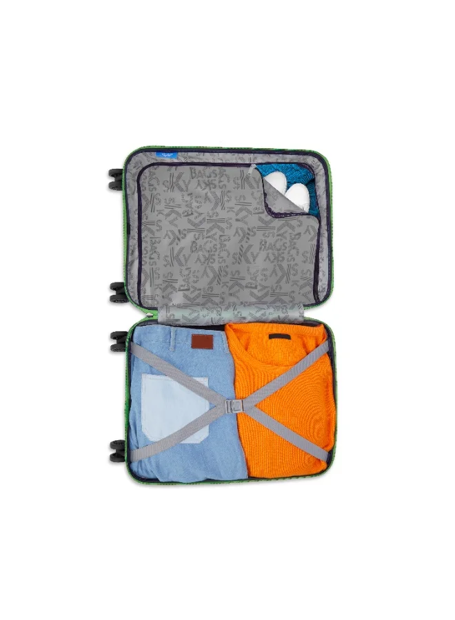 Skybags Play Set of 3 Polypropylene(PP), 4 Spinner Double Wheel Trolley Bags for Travel, Hard Case Lightweight Bag with TSA Lock, Tough Suitcase for Travel (Large-28, Medium-24, Cabin-20 Inch), Purple