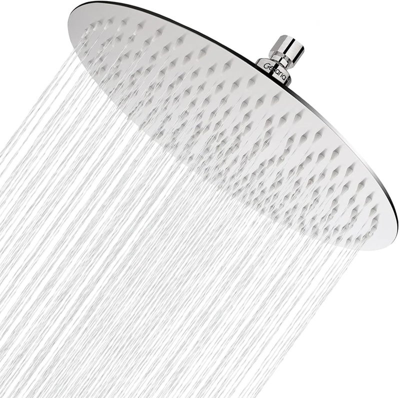 Getaria Rain Shower Head,12 Inch High Pressure Rainfall Showerhead Large Waterfall Shower Head with Anti-Limescale Nozzles Rain Shower Head Round - Image 1