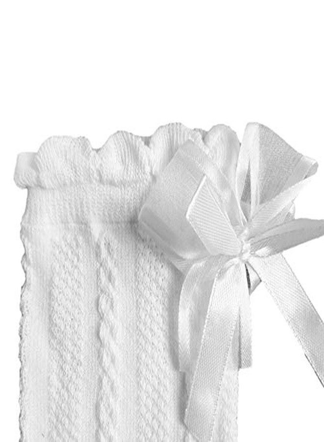 EL REGALO Girl's Knee Length Cotton Socks (EL REGALO_White) - Image 4