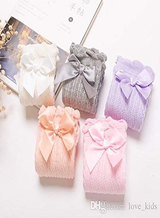 EL REGALO Girl's Knee Length Cotton Socks (EL REGALO_White) - Image 3