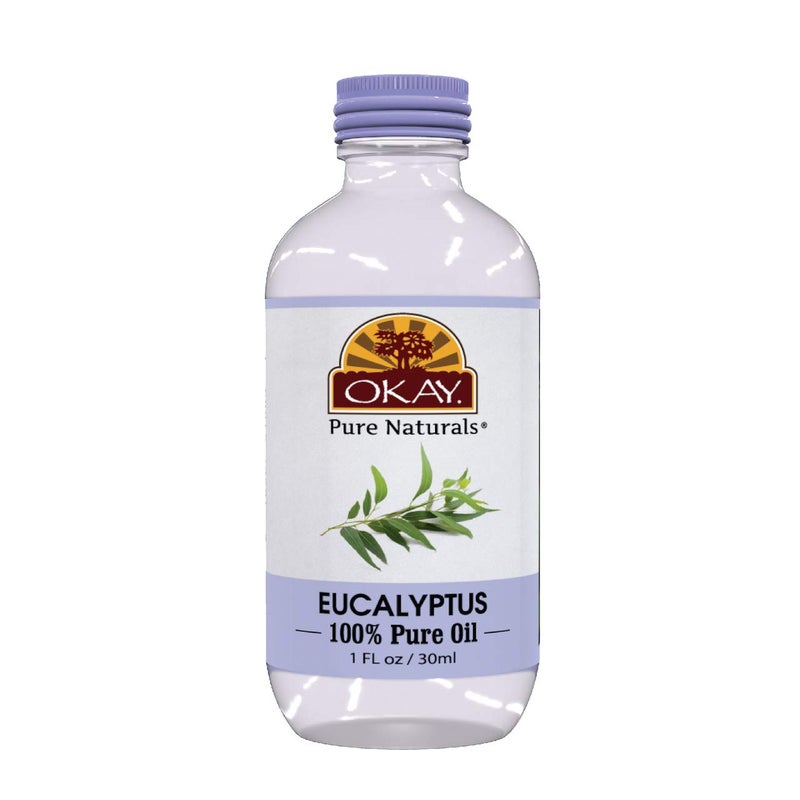 OKAY Eucalyptus Oil 100 Pure Enhances Hair Elasticity  Strength Prevents Breakage  Split Ends Moisturizes  Nourishes All Hair Textures  Skin Types Silicone  ParabenFree Made in USA 1oz