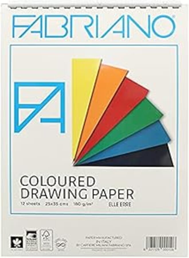 Fabriano Colored Art Sketchbook - 25 x 35 cm - 12 Sheets
