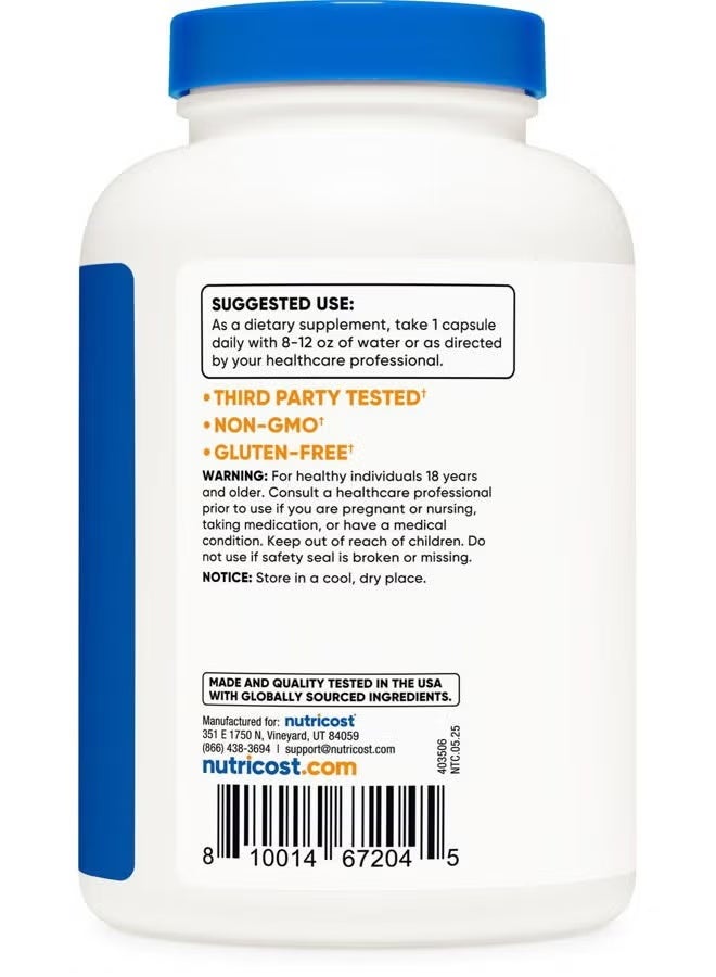 Nutricost, Citric Acid, 1,000 mg, 240 Capsules - Image 5