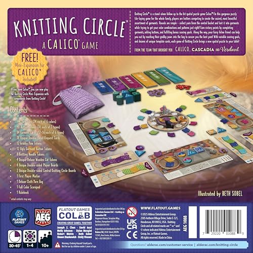 AEG  Flatout Games  Knitting Circle  FollowUp to the AwardWinning Puzzly Game Calico  Cats Yarn and Cozy Knits  Ages 10  14 Players - Image 5