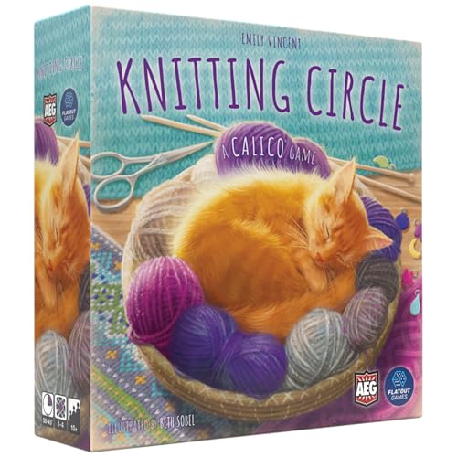 AEG  Flatout Games  Knitting Circle  FollowUp to the AwardWinning Puzzly Game Calico  Cats Yarn and Cozy Knits  Ages 10  14 Players - Image 1