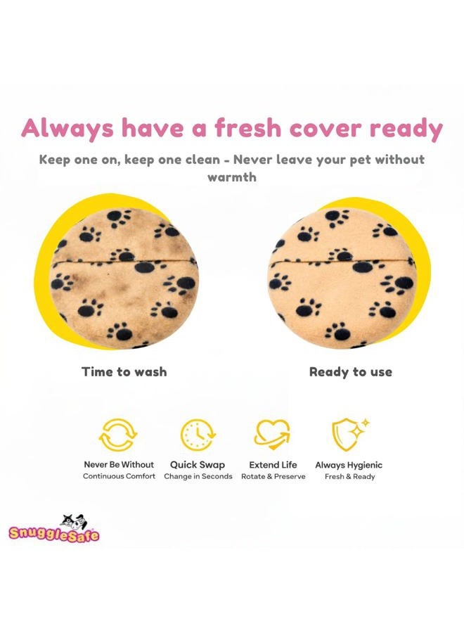 Snugglesafe Snuggle safe Genuine Replacement Soft Fleece Cover for Dog Cat Microwave Heat Pad - Image 3