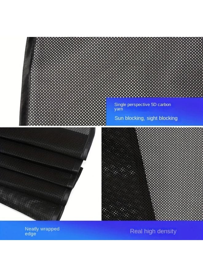 GOXAWEE 4pcs Magnetic Car Window Sunshade Curtains Heat Insulation UV Protection Black - Image 4