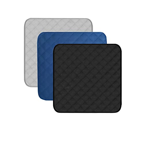 HUNAIGEE Washable Chair Pads for Incontinence Heavy Absorbent Seat Protector Reusable Pee Pads Durable Underpads for Adults 21X22 3 Pack - Image 2