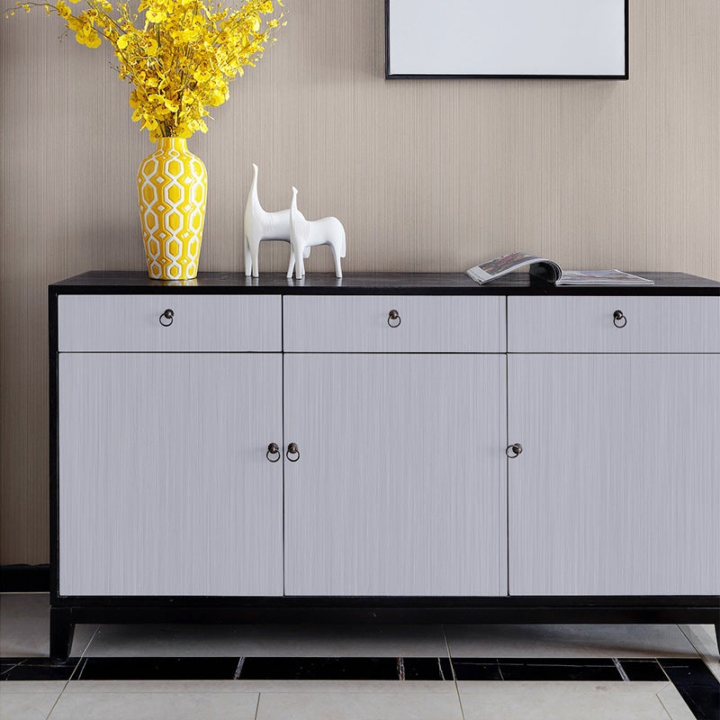 Silver Metal Wire-Drawing Sticker Self-Adhesive Wallpaper Washing Machine Cabinet Air Conditioning Cabinet Machine Electrical Elevator Door Decoration Renovation - Image 5