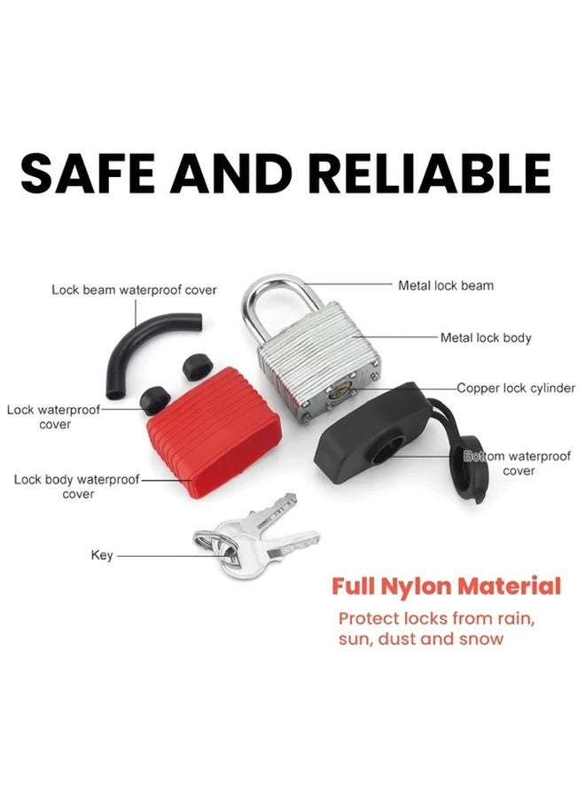 2pcs Heavy Duty Waterproof Padlocks 30mm Laminated Steel Anti Drill Outdoor Use - Image 3