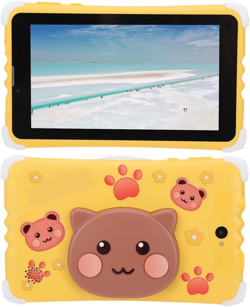 Kids Learning Tablet 11 Inch HD 128GB Parental Control STEM Games Yellow - Image 1