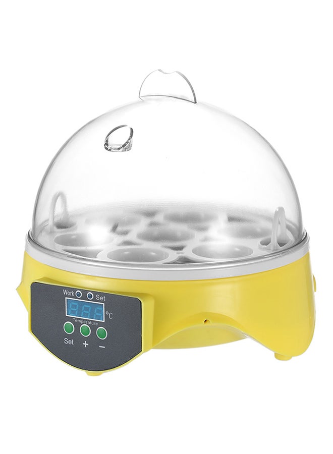 7 Eggs Mini Digital Egg Incubator Clear/Yellow - Image 2