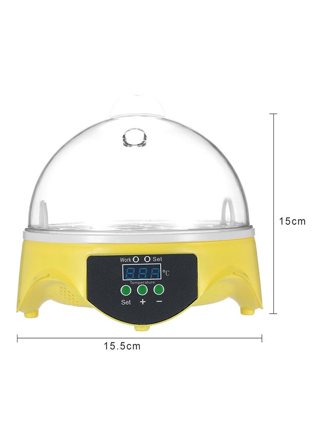 7 Eggs Mini Digital Egg Incubator Clear/Yellow - Image 3